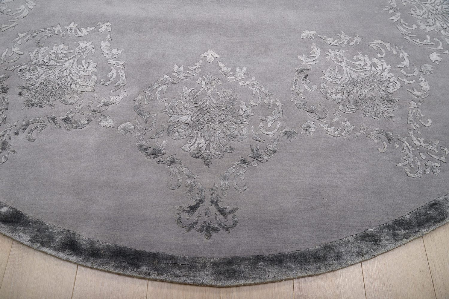 Ковер ручной вязки DAMASK FRAME из шелка и шерсти, размер 249x249cm изображение
