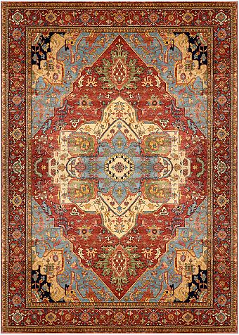 Шерстяной Индийский ковер Serapi №3751 428x300cm
