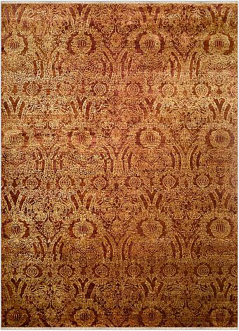 Современный Индийский ковер Royal Damask №2006 380x278cm из шерсти и шелка в стиле неоклассика