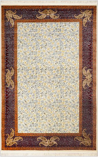 Современный Индийский ковер Lily №1890 230x157cm из шерсти и шелка в стиле неоклассика