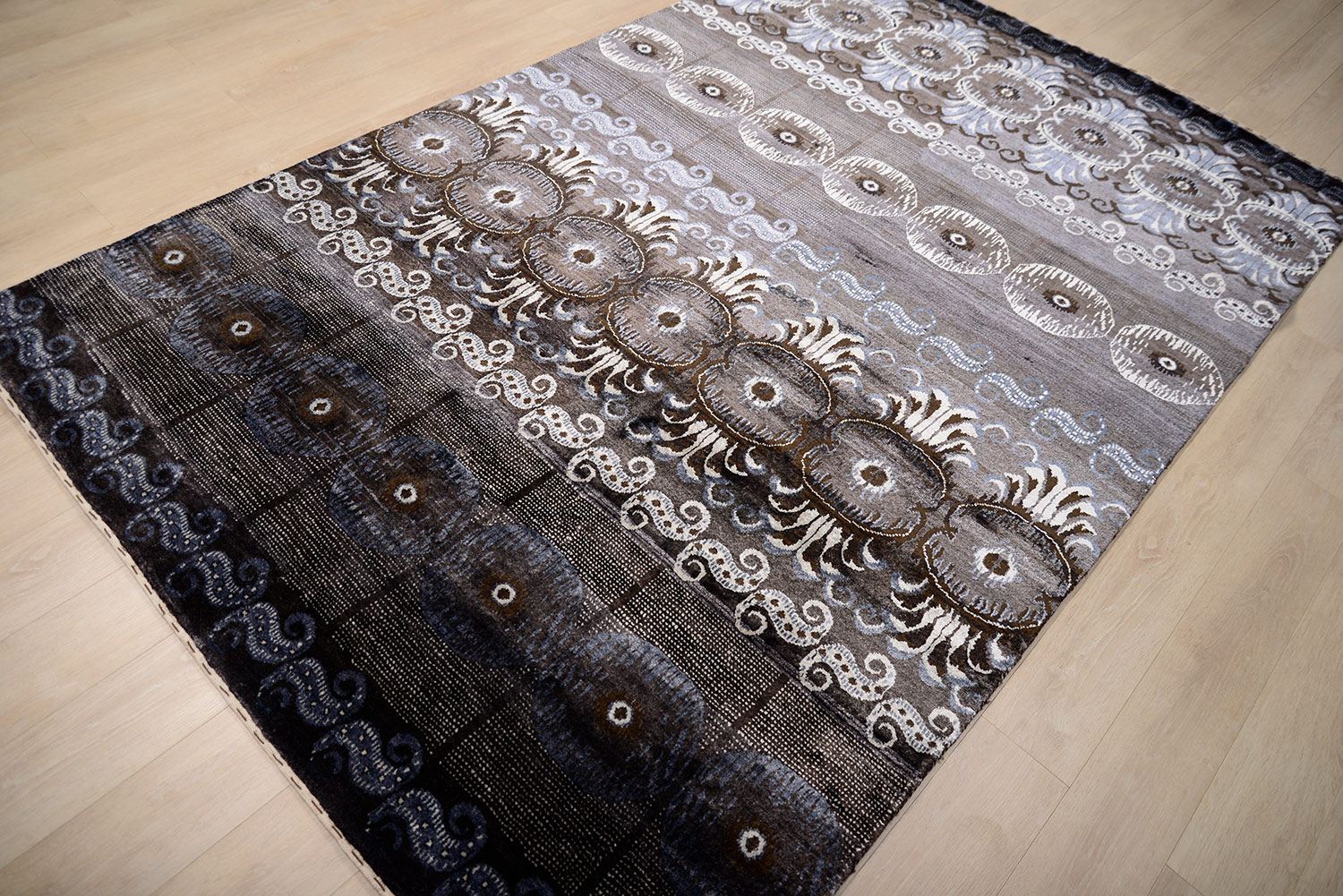 Ковер ручной вязки IKAT из шелка и шерсти, размер 275x179cm изображение