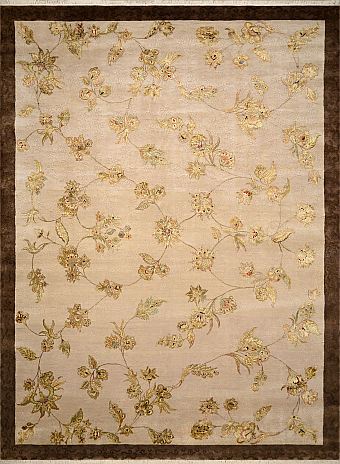 Современный Индийский ковер Rajastan Neo №1893 360x268cm из шерсти и шелка в стиле неоклассика
