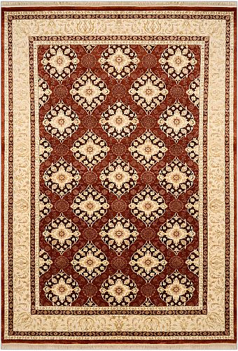 Современный Индийский ковер Damask №2219 291x200cm из шерсти и шелка в стиле неоклассика