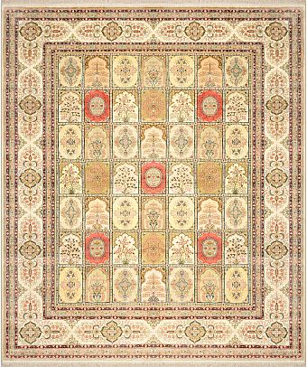 Шелковый Китайский ковер Paradise Garden №3771 298x248cm