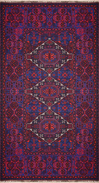 Безворсовый Дагестанский ковер Sumakh №3790 400x234cm из шерсти