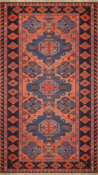 Безворсовый Дагестанский ковер Sumakh №3800 382x216cm из шерсти
