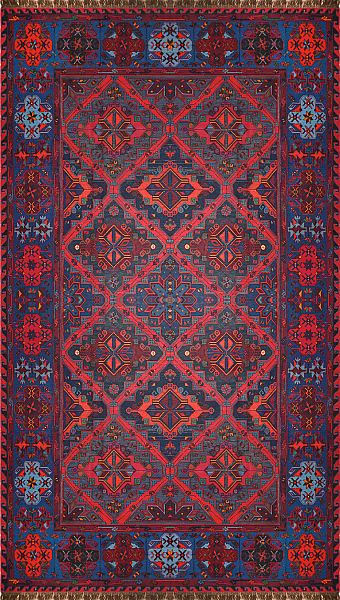 Безворсовый Дагестанский ковер Sumakh №3801 381x233cm из шерсти