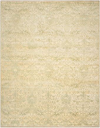 Современный Индийский ковер Arabesque №2085 306x243cm из шерсти и бамб. шелка в стиле неоклассика