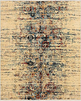 Современный Индийский ковер Shabby Classic №1172 297x240cm из шерсти в стиле неоклассика