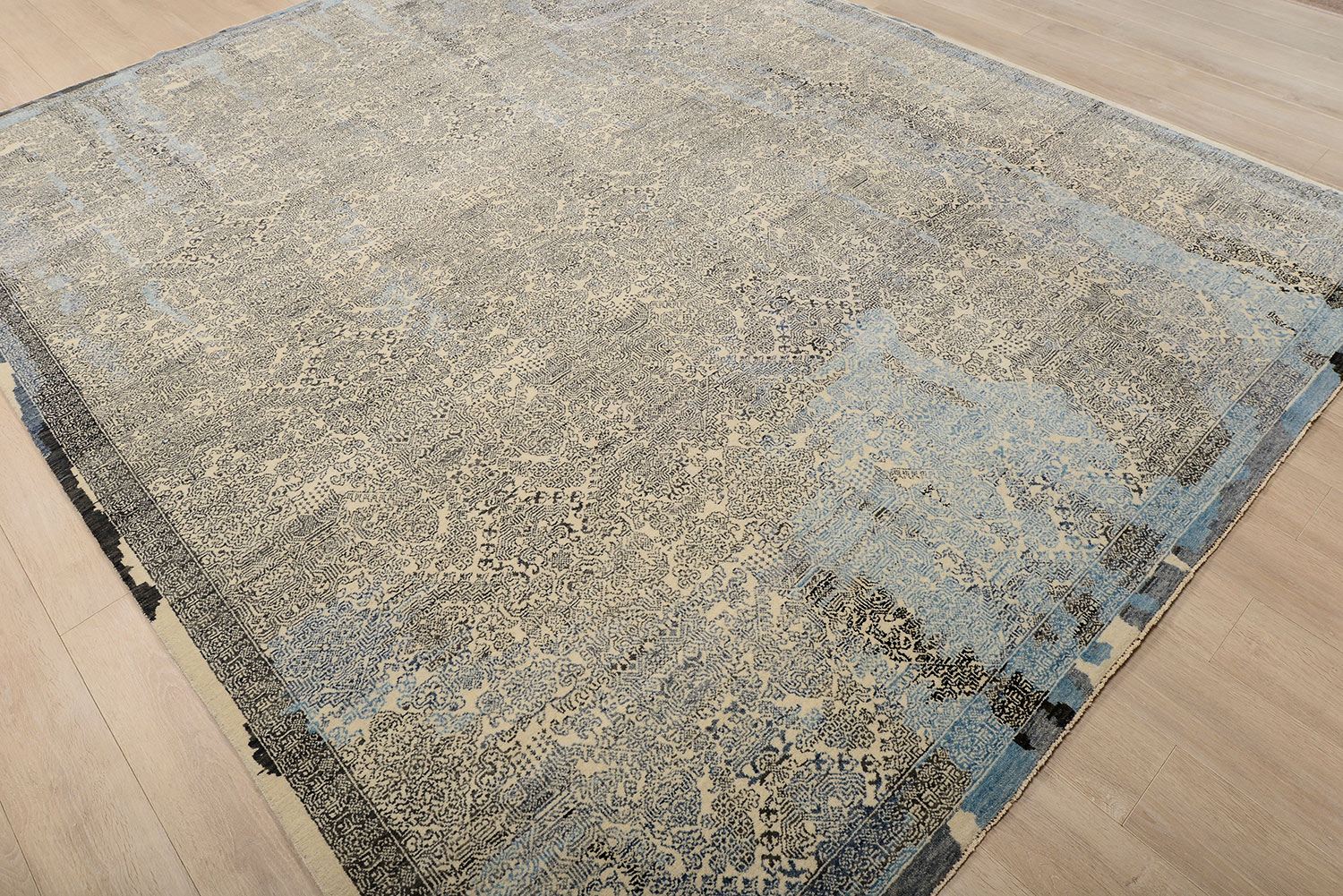 Индийский ковер MOIRE шерстяной Прямоугольный 299x245cm фото крупным планом