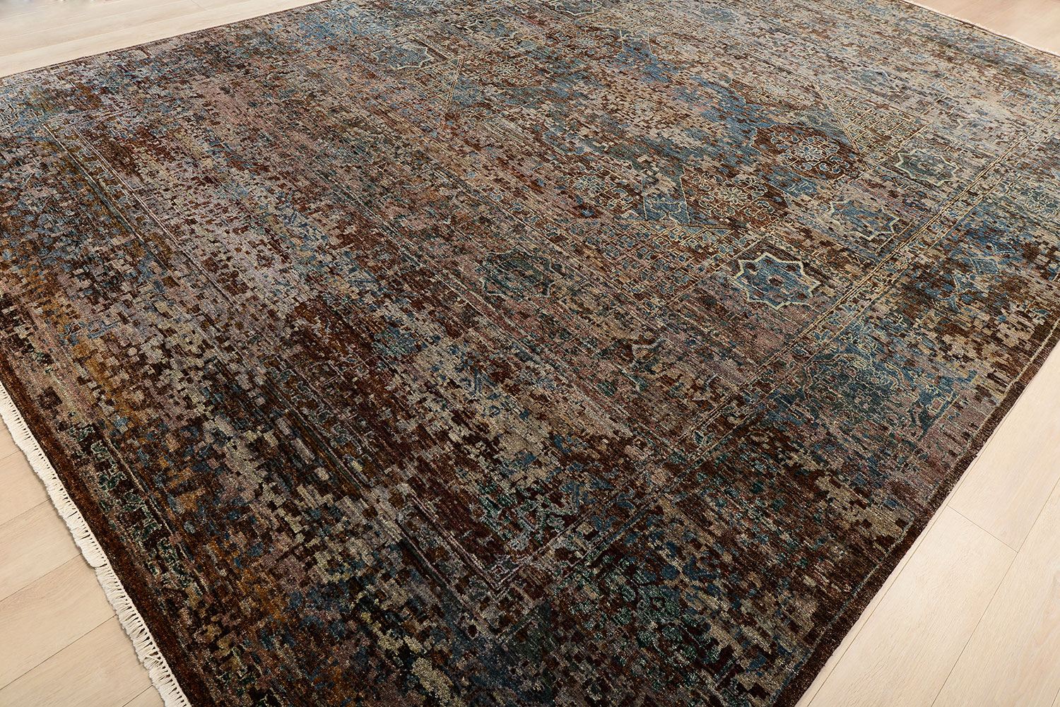 Шерстяной ковер ручной вязки ERASED MAMLUK, размер 429x301cm изображение