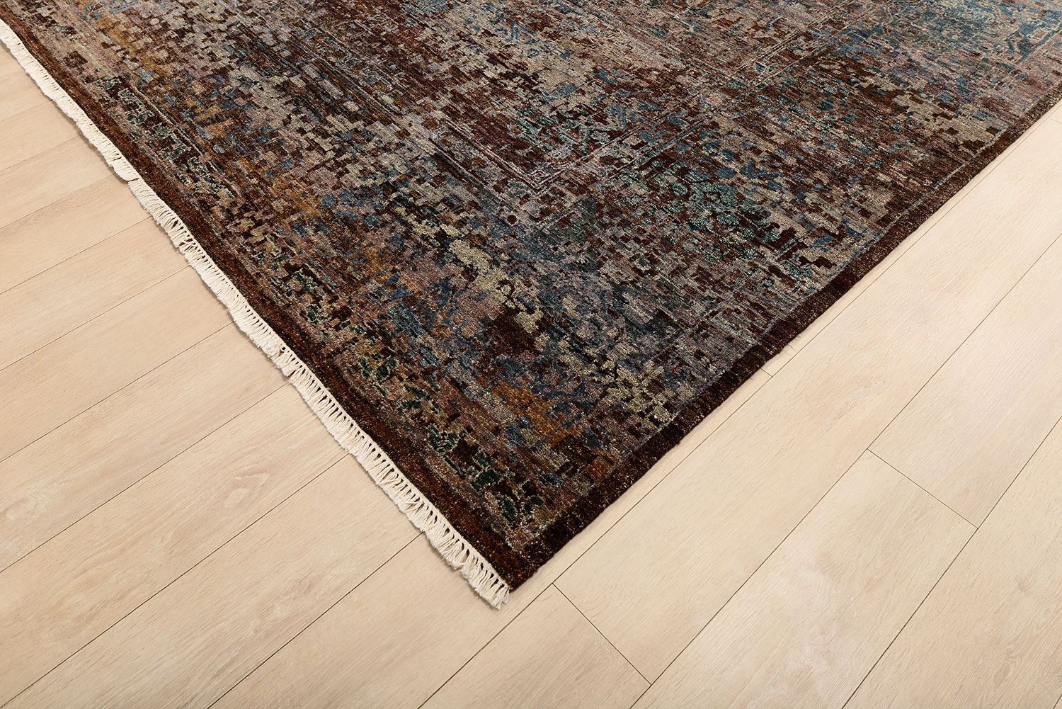 Индийский ковер ERASED MAMLUK шерстяной Прямоугольный 429x301cm фото крупным планом