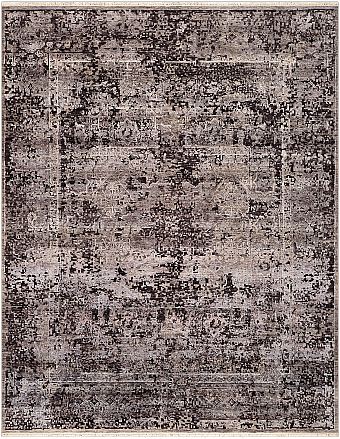 Современный Индийский ковер Erased Mamluk №2678 303x242cm из шерсти и шелка в стиле неоклассика