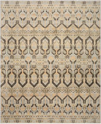 Современный Индийский ковер Arabesque №3831 302x244cm из шерсти и шелка в стиле неоклассика