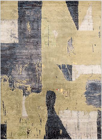 Индийский Abstraction ковер №3870 242x174cm из шелка и шерсти