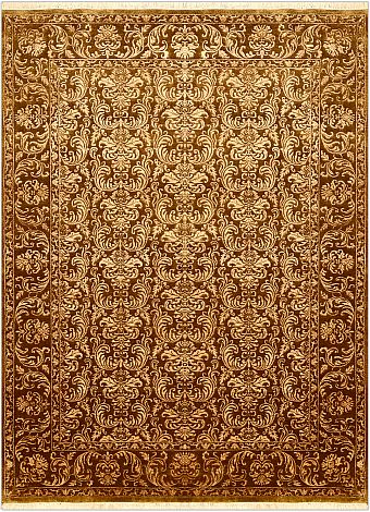 Современный Индийский ковер Damask №2200 238x171cm из шерсти и шелка в стиле неоклассика