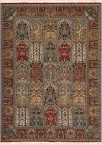 Индийский Paradise Garden ковер №2555 244x176cm из шелка и шерсти