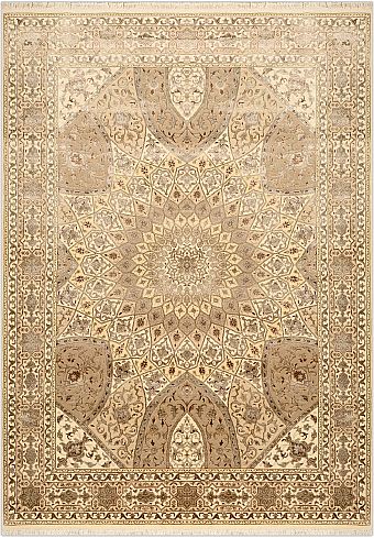 Современный Индийский ковер Gombad Neo №2592 248x171cm из шерсти и бамб. шелка в стиле неоклассика