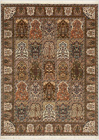 Индийский Paradise Garden ковер №2513 244x178cm из шелка и шерсти