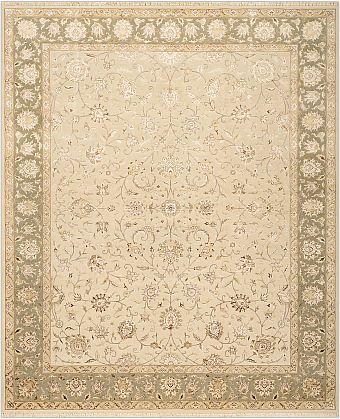 Современный Индийский ковер Rajastan Neo №2548 301x248cm из шерсти и шелка в стиле неоклассика
