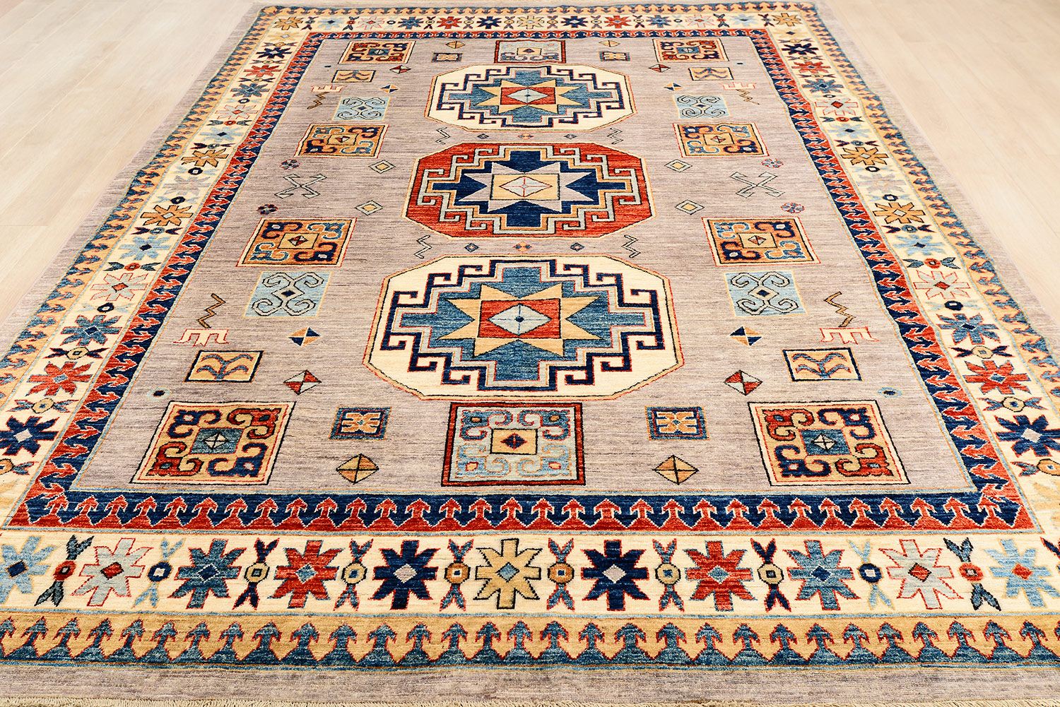 Шерстяной ковер ручной вязки KAZAKH, размер 296x244cm изображение