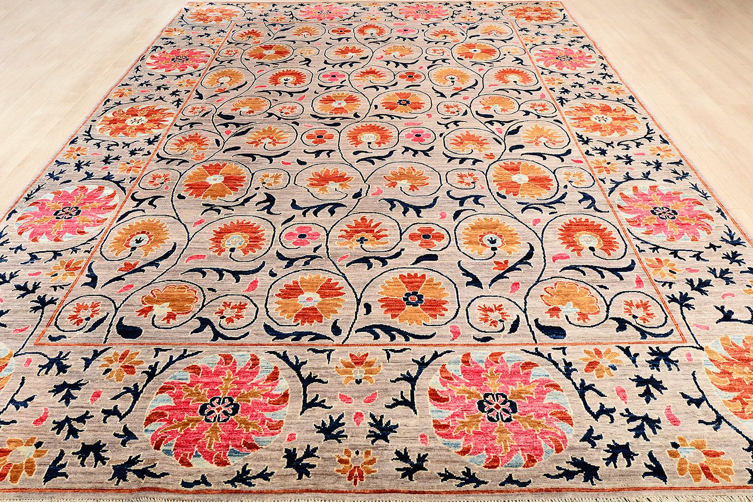 Шерстяной ковер ручной вязки SUZANI, размер 362x268cm изображение