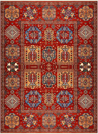 Шерстяной Кавказский ковер Kazakh №3885 433x319cm