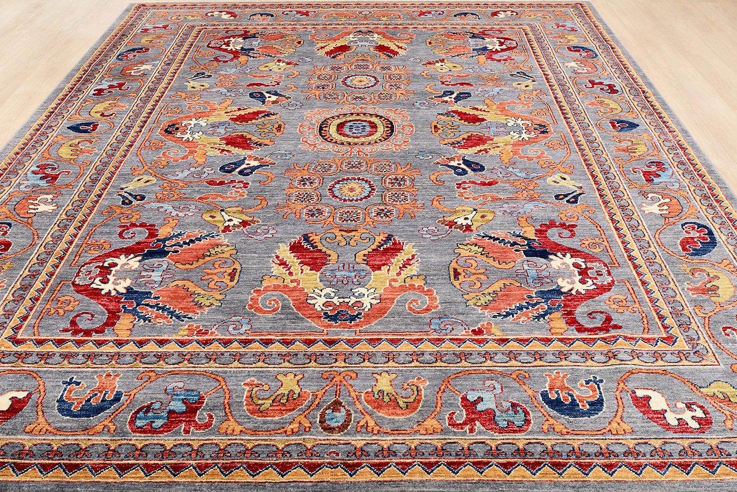 Шерстяной ковер ручной вязки SALTANI, размер 298x247cm изображение