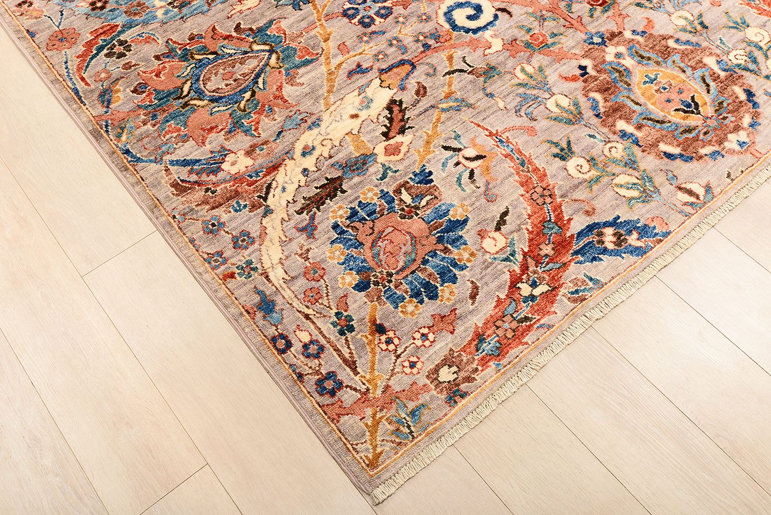 Пакистанский ковер SAFAVID шерстяной Прямоугольный 281x184cm фото крупным планом