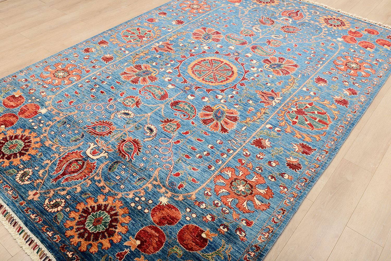 Шерстяной ковер ручной вязки SUZANI, размер 276x181cm изображение