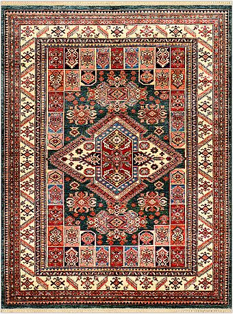 Шерстяной Кавказский ковер Kazakh №3918 236x179cm