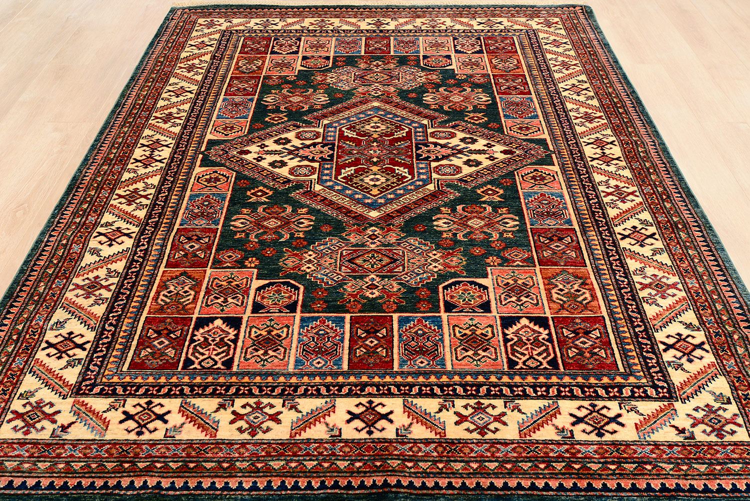 Шерстяной ковер ручной вязки KAZAKH, размер 236x179cm изображение