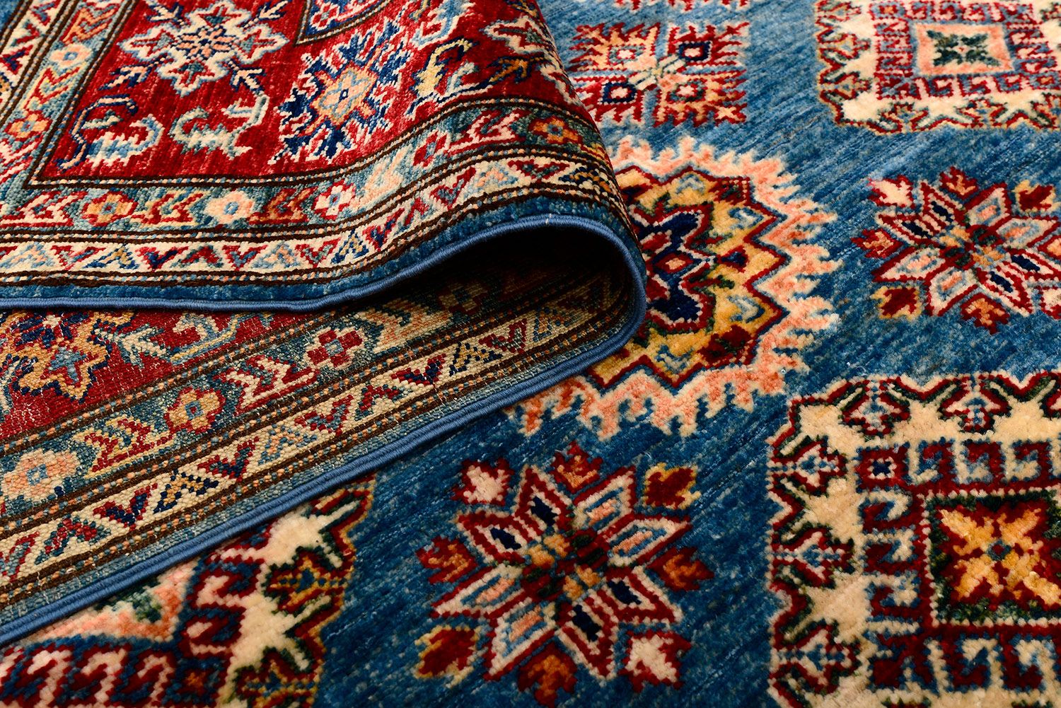 Шерстяной ковер ручной вязки KAZAKH, размер 221x150cm изображение