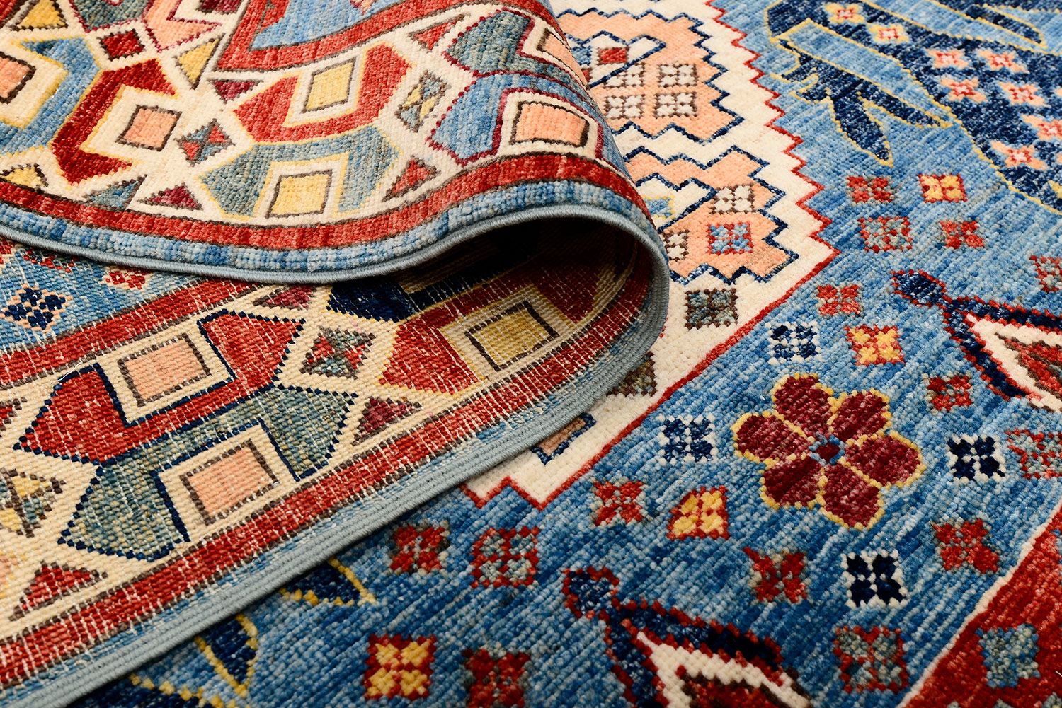 Фото шерстяной Прямоугольный ковер KAZAKH