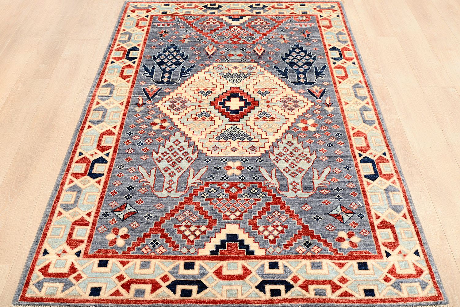 Шерстяной ковер ручной вязки KAZAKH, размер 183x126cm изображение
