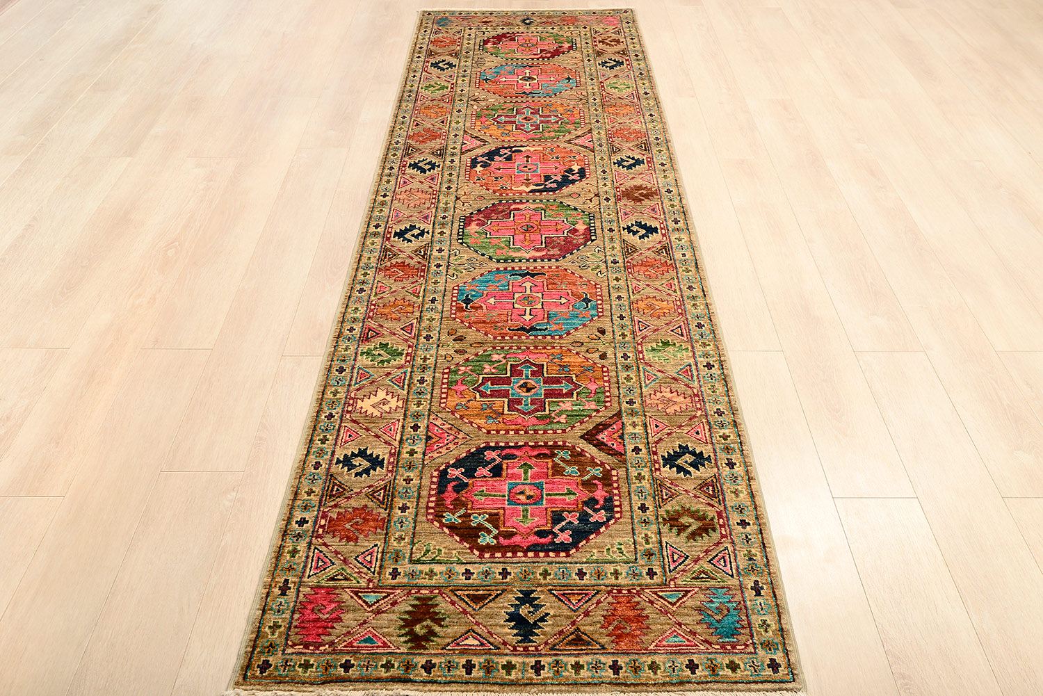 Шерстяной ковер ручной вязки BUKHARA, размер 290x85cm изображение