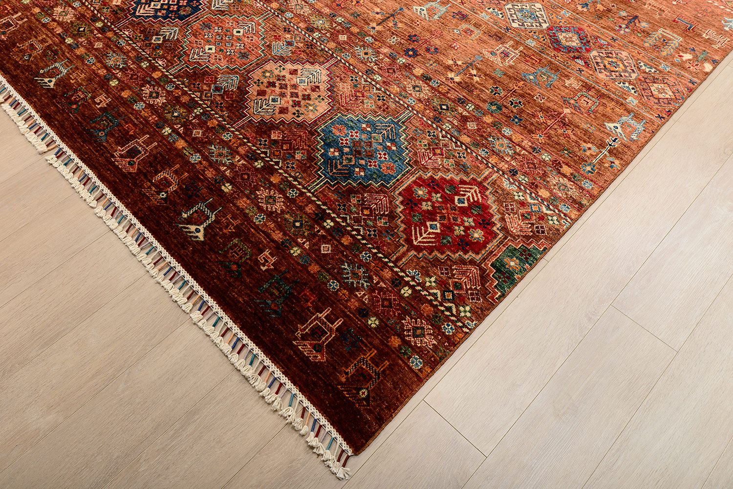 Шерстяной ковер ручной вязки KAZAKH, размер 366x277cm изображение
