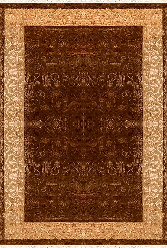 Современный Индийский ковер Renaissance №2132 179x122cm из шерсти и шелка в стиле неоклассика