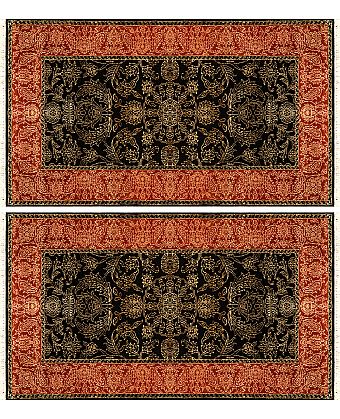 Современный Индийский ковер Renaissance №2198 138x70cm из шерсти и шелка в стиле неоклассика