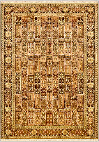 Шелковый Индийский ковер Heshti №3054 218x151cm