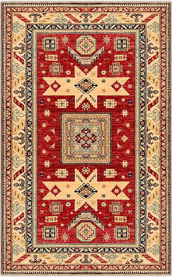 Шерстяной Кавказский ковер Kazakh №1567 254x165cm