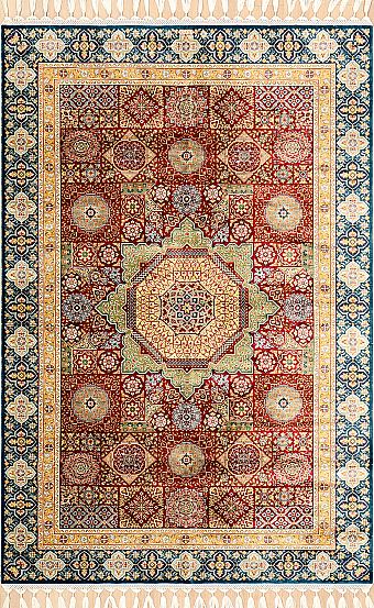 Шелковый Индийский ковер Mamluk №2439 180x121cm