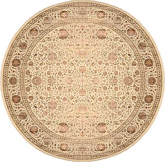 Индийский Tabrizi ковер №2591 414x414cm из шелка и шерсти