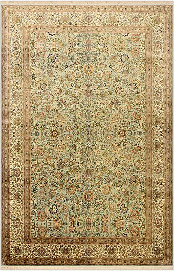 Шелковый Индийский ковер Afshan №1811 279x185cm