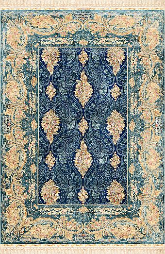 Современный Индийский ковер Aubusson №1597 242x168cm из шелка в стиле неоклассика