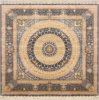 Шелковый Индийский ковер Medallion №2441 247x241cm