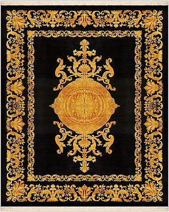 Современный Индийский ковер Savoneri №1636 246x203cm из шелка в стиле неоклассика