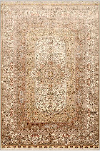 Шелковый Индийский ковер Medallion №1715 300x206cm