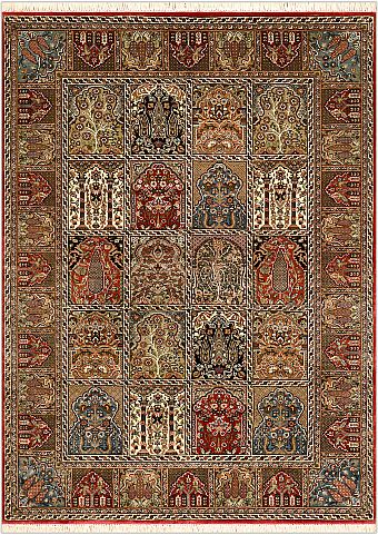 Индийский Paradise Garden ковер №2470 204x148cm из шелка и шерсти