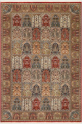 Индийский Paradise Garden ковер №2491 306x205cm из шелка и шерсти